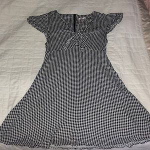 xhilaration black and white gingham swing dress